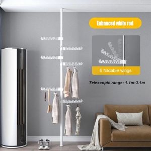 【Ready Stock】Foldable Heavy Duty Clothes Drying Rack Non-Slip Sky-Earth Laundry Hanger Stand for Home