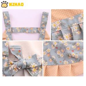 【N2HAO】 Cotton Canvas Floral For WomenS Kitchen Oilproof Apron With Pockets And Adjustable Waist Belt Waterproof Sleeveless Bib Apron