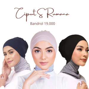 Elzatta Ciput Rumana Inner Hijab Bahan Kaos Anti Pusing All Size Warna Pekat