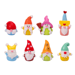 8pcs Miniature Resin Gnomes Set Fairy Garden Statues for Outdoor Indoor Office DeskParty merits Pots and Gift Giving