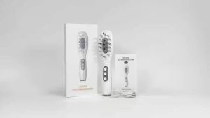 FCEms Điện Lược Massage LED xanh đỏ đèn màu tím Điều Trị mọc tóc Da Đầu Bàn Chải dầu lỏng Applicator chống rụng tóc Dụng cụ mát xa da đầu Loại-C Sạc