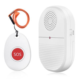 Calltou Wireless Calling System Caregiver Pager 2 Receivers 4 SOS Call Buttons for Elderly/Nursing Home/Hospital VP02