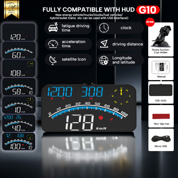 2 In 1 Hud OBD2 + GPS Head Up Display Digital Speedometer Car Speed Projector Digital Diagnostic
