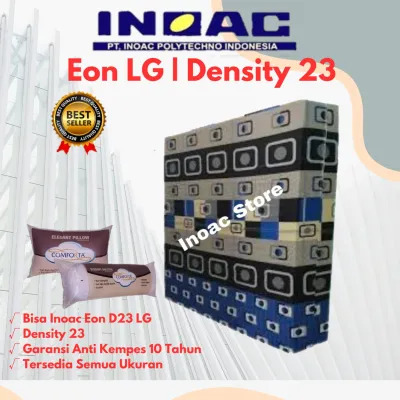 PROMO Kasur Busa INOAC D23 Plus Cover Tebal 5cm 10cm 15cm 20cm 25cm 30cm Kain Katun Anti Tungau Bakteri Super Empuk Matras Inoac Best Seller Original Cuci Gudang