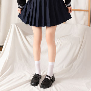 Sunny Flower ✨（ส่งจากไทย）✨ถุงเท้าเข่าผ้าฝ้าย ลายลูกไม้ แนวเซ็กซี่ ความยาวถึงเข่า สีพื้น สองความยาว ถุงเท้าแฟชั่นสไตล์ญี่ปุ่นสำหรับผู้หญิง