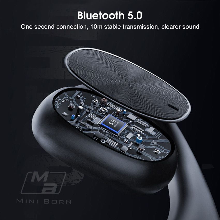 Mini Born TWS Bluetooth Earphone 5.0 căști cu conducție osoasă, cârlig pentru ureche, căști cu afișaj LED, căști non-intraauriculare, căști stereo HD, impermeabile, S_voghion.com