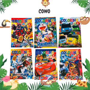 Buku Mewarnai Jumbo Karakter Anak belajar menulis membaca berhitung