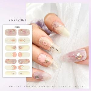 Stiker seni kuku tanda zodiak / New 2025 stiker tempel kuku 3D waterproof
