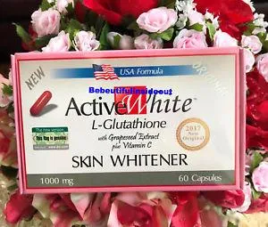 active white l glutathione capsule review Gluta L-Glutathione 200000mg+Vitamin E,Super Aura Active Whitening Skin 3  Boxes