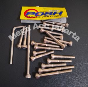 Baut Blok Mesin Yamaha Jupiter Z + Kunci L / Baut Block CVT Yamaha Jupiter Z Stainless Posh