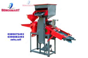 Máy xát lúa gạo 3 cấp có thêm phễu lọc rơmđáđinhsỏi tiện lợi