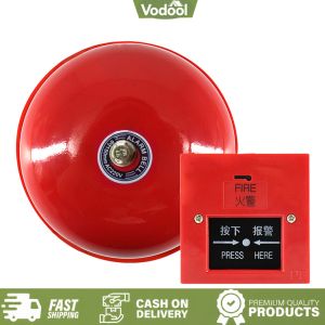 [VSC] Emergency Fire Alarm Metal Fire Control Sound and Light Fire Alarm Fire Warning Siren for Home Or Office