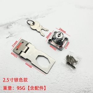 Self Locking Cabinet Padlock Sturdy Wearproof With 2 Keys Alat Rumah Locker Cupboard Daily Safety Hardware
