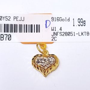 JIN JING LOKET LOVE 1C/2C (HOLLOW) EMAS 916 TULEN 1g-2g UP
