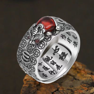 【โชคลาภในมือ!】แหวนปี่เซียะนำโชค เรียกทรัพย์ ปรับได้ ไม่ลอก เหรียญนำโชค เงินแท้ s925 มั่งคั่ง โชคลาภ ธุรกิจเจริญรุ่งเรือง รับทรัพย์  แหวนปี่เซียะ