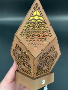 USB Plug Bohemian Led Projection Table Lamp Night Retro Projector Star Light For/Decoration Floor Effect Pattern Lamps Wooden Vintage Lights Decorative Desk Atmosphere 3D Bedside