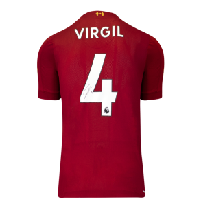 Virgil van Dijk Back Signed Liverpool FC 2019-20 Home Shirt