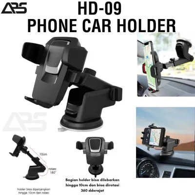 Car Holder HP HD-09 Holder Mobil Stand Holder Smartphone Stand HP Mobil Universal Stand Handphone 360