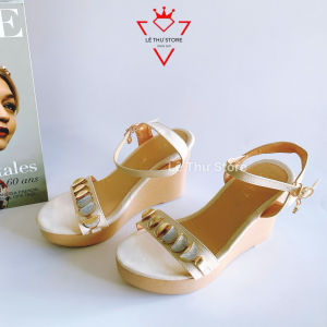 Giày cao gót 9 phân đế xuồng quai ngang khóa mặt trăng xi bóng khóa hạt LT (XK002)