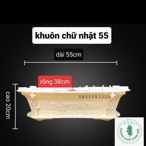 Khuôn đúc chậu cảnh chữ nhật 55 (khuôn chậu ABS có lòng trong)