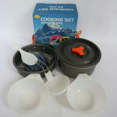 Toko Cahaya Satu - Nesting Cooking Set DS-200 Isi 2 Set / Alat Masak Camping Portable / Alat Masak Kompor Camping Portable