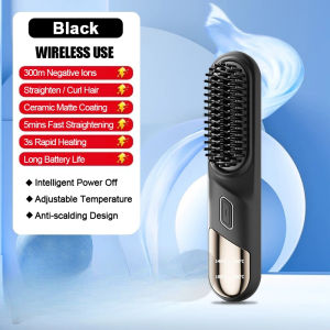 Hair Straightener Comb Anti-scald Dense comb teeth Portable Hair Brush Hair Curler 直发梳 负离子不伤发 防静电