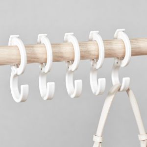 LMS70 พลาสติกทำจากพลาสติก ลมอินส์ ที่วางบัตร ของใช้ในครัวเรือน ที่เก็บของผูกหมวกเสื้อโค้ท Punch-Free แหวนสแนป ตะขอล็อค S-Hook ชั้นเก็บของชั้น