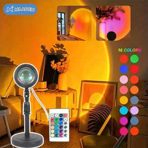 MLADEN USB Sunset Lighting Ambient Projection Night Light for home décor relaxing lighting in bedroom and living room