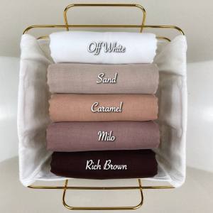 HELENA Bawal Manik Korean Diamond B45 Tudung Bawal Cotton Batu Tabur Minimalist Bidang 45