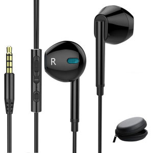 (HD1)SPRISE M15 Wired Earphones Noise Cancelling With Mic Metal Stereo Sound Bass In-Ear Earpiece Headsets For Mobile Gaming Earbuds