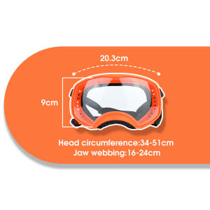 Kính trong suốt Kính bơi cho chó Khung nhựa TPU lỗ thông hơi đường viền mũi phù hợp với dây đeo nylon căng cho nhiều hoạt động