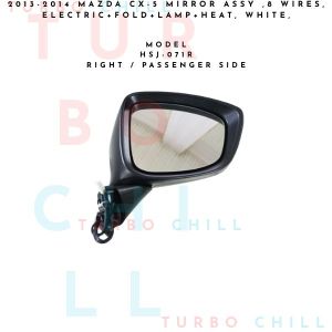 HSJ-071 2013-2014 MAZDA CX-5 mirror assy 8 WIRES ELECTRIC+FOLD+LAMP+HEAT WHITE LH