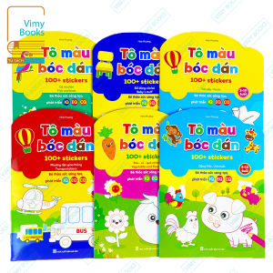 Sách - Tô Màu Bóc Dán 100+ Stickers - Đồ Chơi Thông Minh Cho Bé.