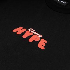 HYPE Cartoon seasonal Cherry T-shirt round neck loose simple mens and womens high-quality cotton top