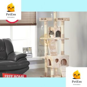 170CM Cat Tree  Multi-Level Cat Scratching Post & Cat Condo  Cat Cave Tower  Indoor Cat Furniture