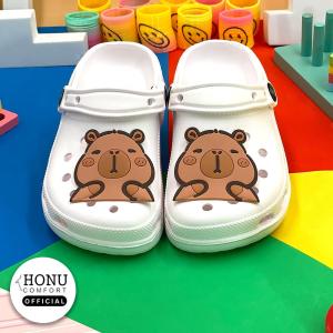 Honu Comfort Kids Clogs with Cute Capybara Lightweight Non-Slip Clogs Slippers for Girls Breathable Everyday Play and Casual Wear Beach Sandals Style Slip-On for Travel and School | Powerpuff Girls Clogs with Capybara Charm