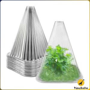 Naukaha【Ready in Stock】 10Pcs Plastic Plant Covers Weather-Proof Plant Hats Protection Outdoor Garden Supplies Seedling Prot