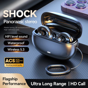 Bonine Tai nghe không dây Bluetooth TWS 5.3 Tai nghe kẹp âm nhạc khử tiếng ồn Tai nghe chơi game thể thao gọi HD cho