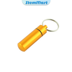 ItemMart Aluminum Keychain Medication Pill Box Portable Mini Travel Pill Boxes Medicine Vitamin Holder case
