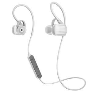 GGMM W710 Wireless Bluetooth Sport Earphone With Remote Control Microphone Black White Noise Reduction In Ear Hook Noise Cancelling Comfortable 7Hrs Waterproof High Quality Sound Earbud Hook HD Clarity Handsfree Jogging Running Exercising Exercise Cycling