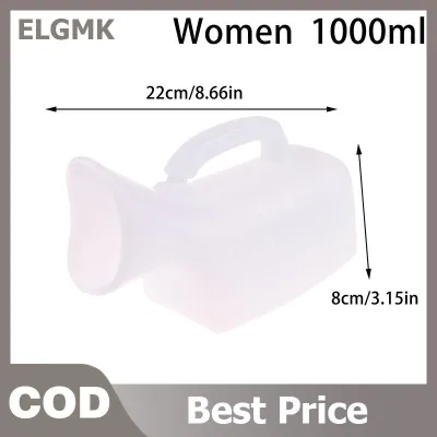 ELGMK 1Pc Portable Urinals Bottle For Women Men 1000 1200ml Plastic Bedpan Bottle With without Lid Pee Container Urinary Pee Bottle
