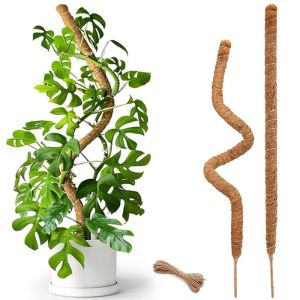 NOBLELYN Handmade Moss Pole Bendable Eco-Friendly Garden Trellis Plant Support Material Coco Coir Pole Climbing Plants