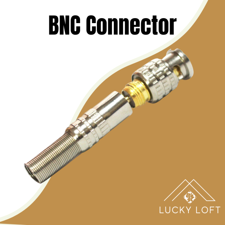 10 pcs. BNC Connector in Gold Male with Spring Screw Type Plug ...