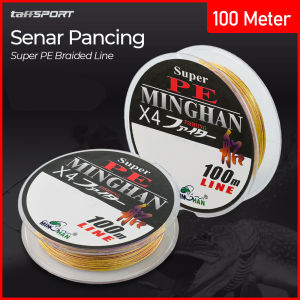 TaffSPORT Senar PE Braided Line x4 100 Meter Benang Tali Pancing Super MINGHAN x 4 100m