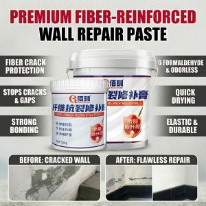 Patching Paste Repair Paste Elastic AntiCracking Fiber Talkable Large Wall Crack Repair Paste