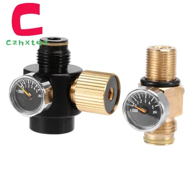 [LA19REA]PCP Air Tank Cylinder Regulator Adjustable Pressure 0-2800Psi &amp Tank Pin Valve 300Bar