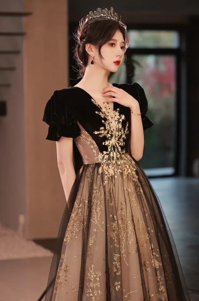 Long black best sale masquerade dresses