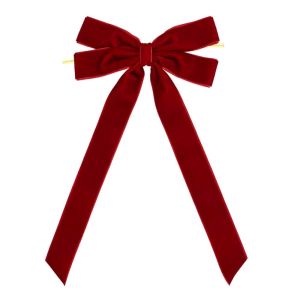 KENJE Creative Bowknot Pendant Bowknot DIY Xmas Tree Ornament Velvet Christmas Supplies Year