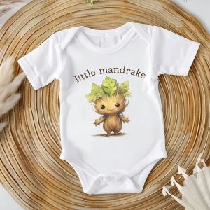 Baby onesie "Little Mandragora" beautiful plant set fantasy gift for baby shower