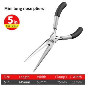 PLLEWY 1Pcs  Nose Pliers Jewelry Making Plier Round Bent Diagonal Wire Cutting Pliers Durable Multi-purpose Mini Pliers For DIY Small Jewelry